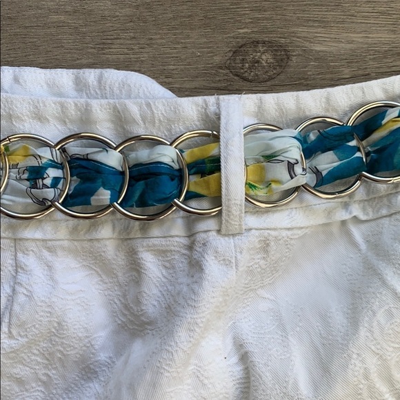 Women's CR Sportswear Capri Pants With Floral Cloth Chain Tie Belt Size 10 - Picture 10 of 12